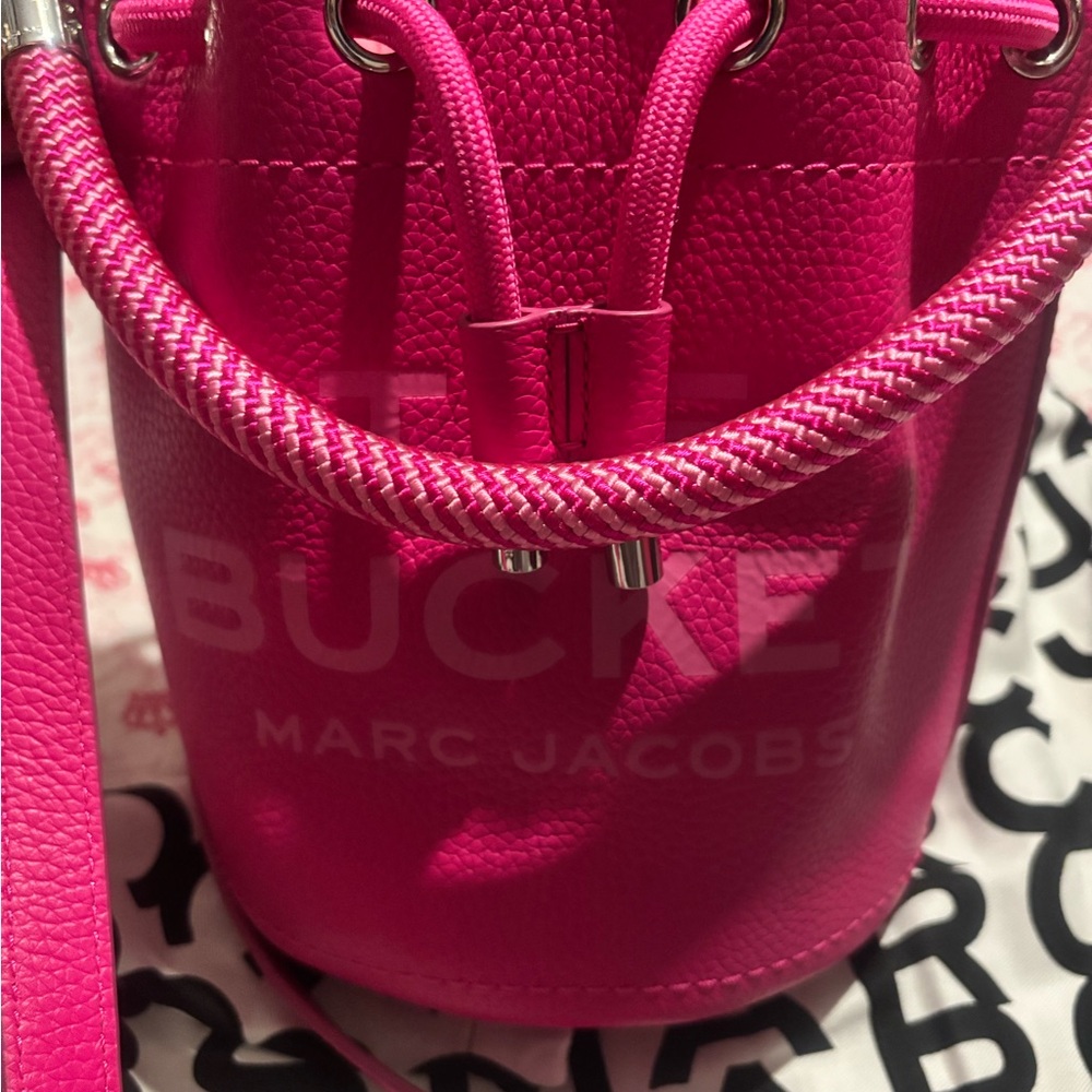Marc Jacobs Hot Pink Mini Bag Rope Handle bucket bag (Worn once selling as is)